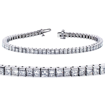 8.25 CT Princess-Cut Diamond Tennis Bracelet in 14k White Gold (G-H color/ SI-clarity)